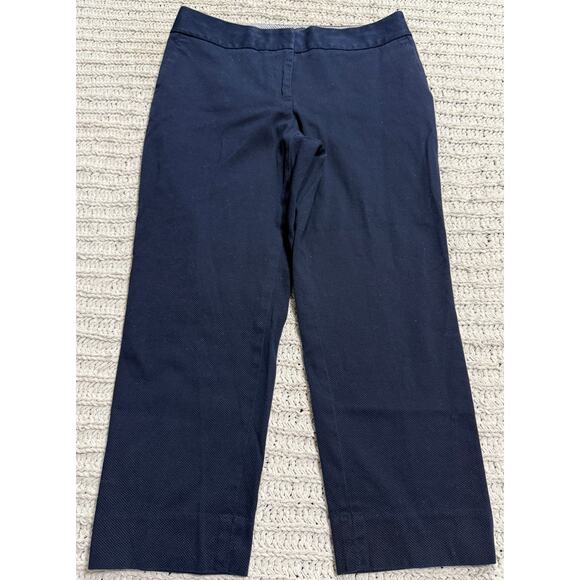 Talbots Slim Crop Chino Pants Women's Size 4P 4 Petite Blue Stretch JO3069 - Picture 1 of 9